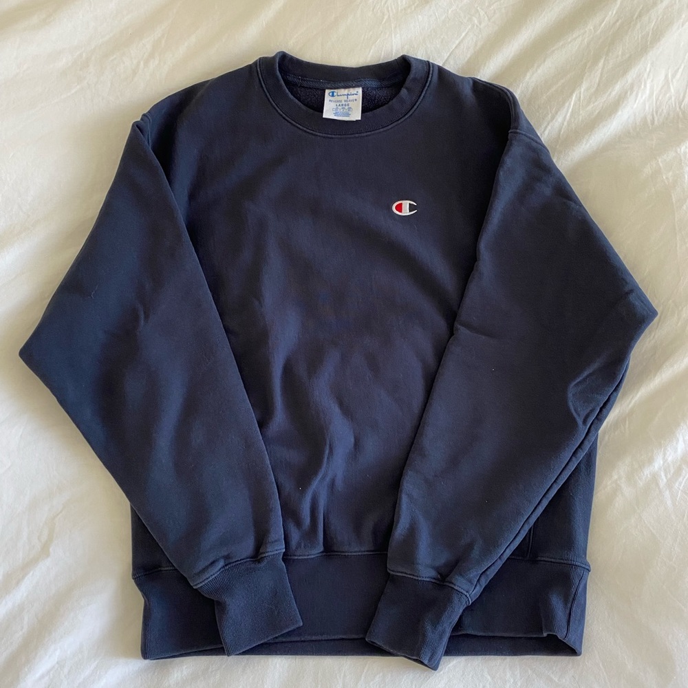black champion reverse weave crewneck sweatshirt